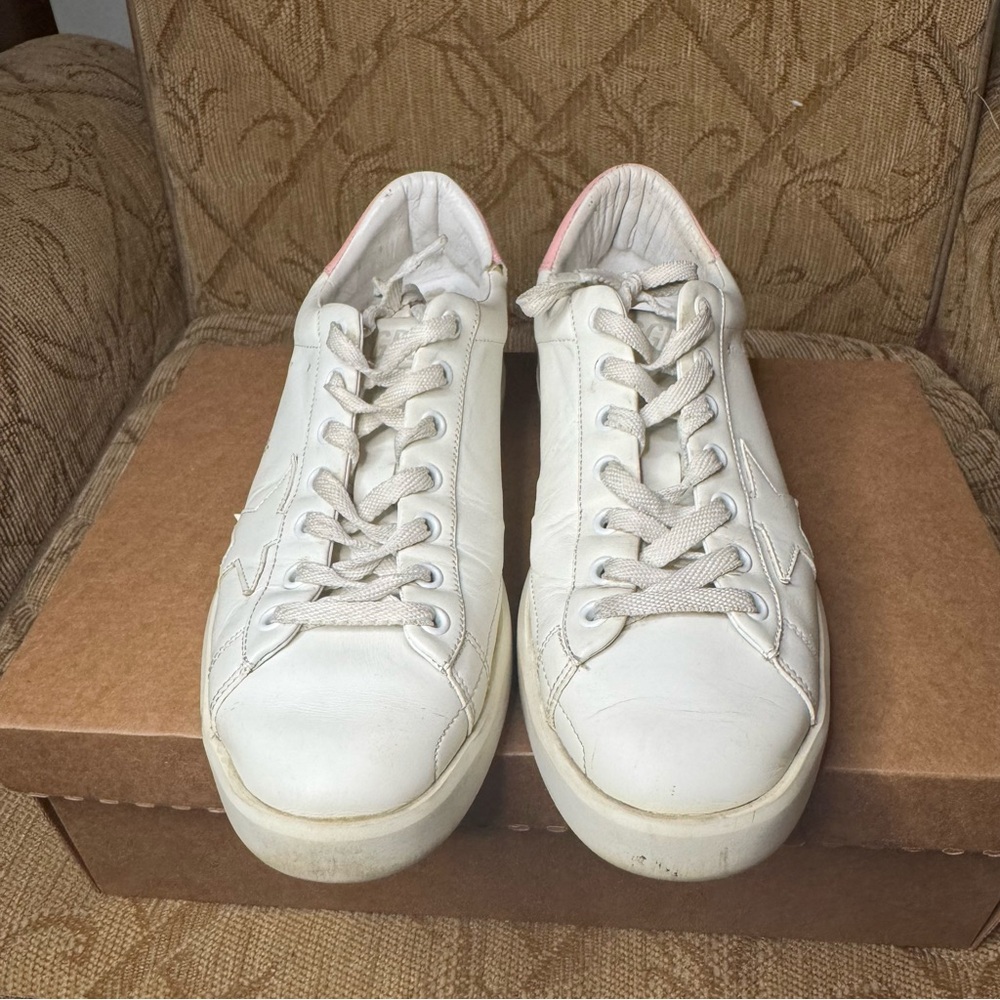 Golden Goose PURESTAR Low Top Sneaker (white / pink glitter) Size‎ 39 - Picture 6 of 10